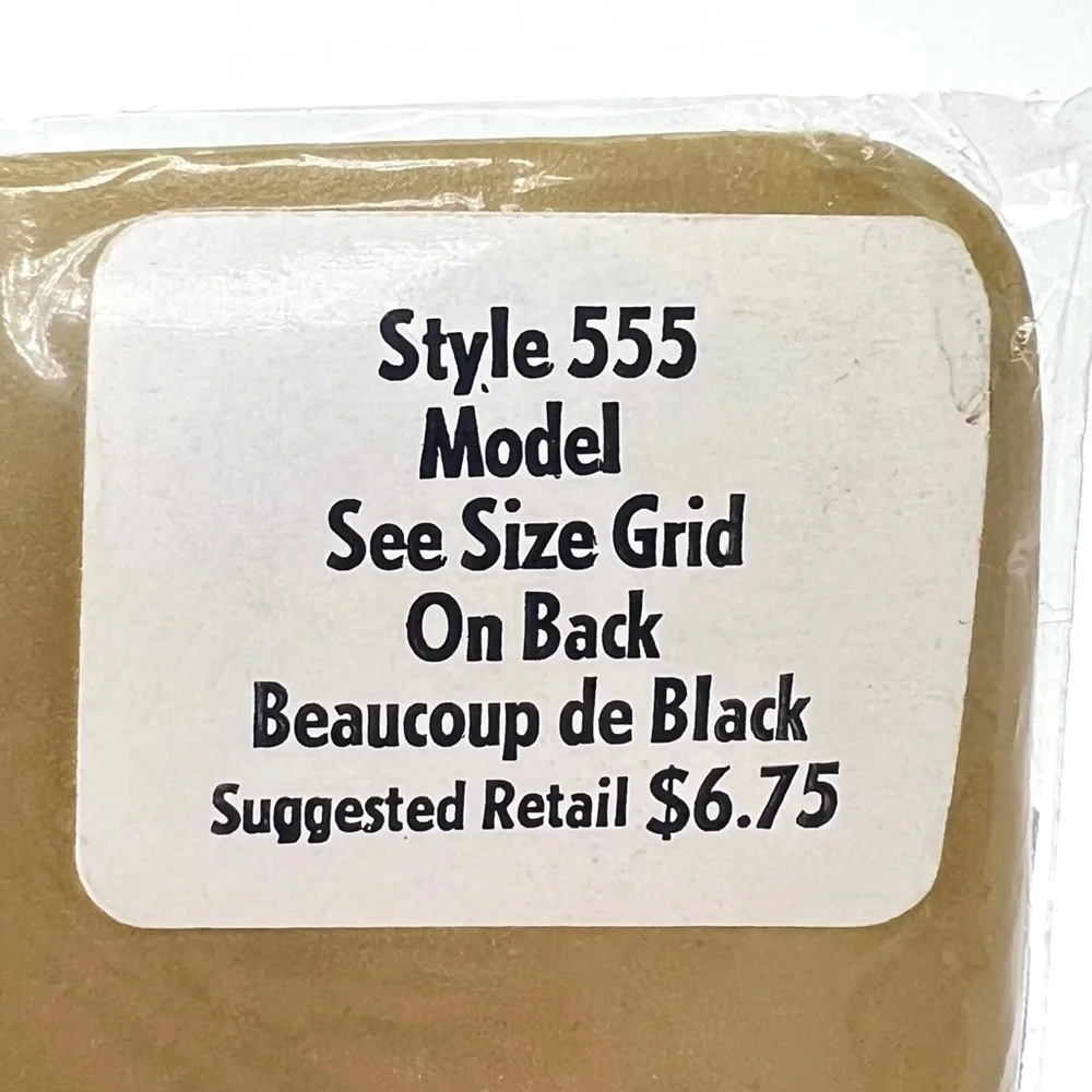 Givenchy Vintage Sheer Black Body Smoothers Support Pantyhose Sandalfoot New NWT